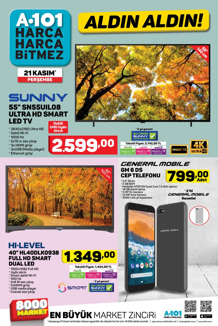 A101 21 Kasım aktüel indirimli ürünler kataloğu! 21 Kasım 2019 A101 telefon, kış lastiği (A101 aldın aldın! Bu hafta neler var)